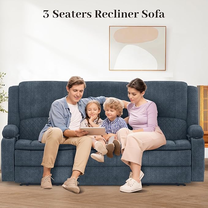Yolsali 3 Seater Recliner Sofa Set - Image 8