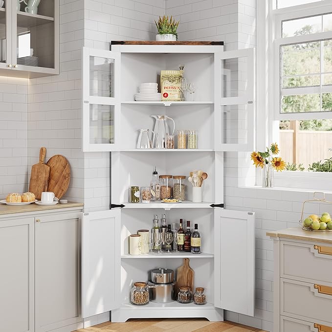 GarveeHome 67 in Tall Corner Storage Cabinet - Image 4