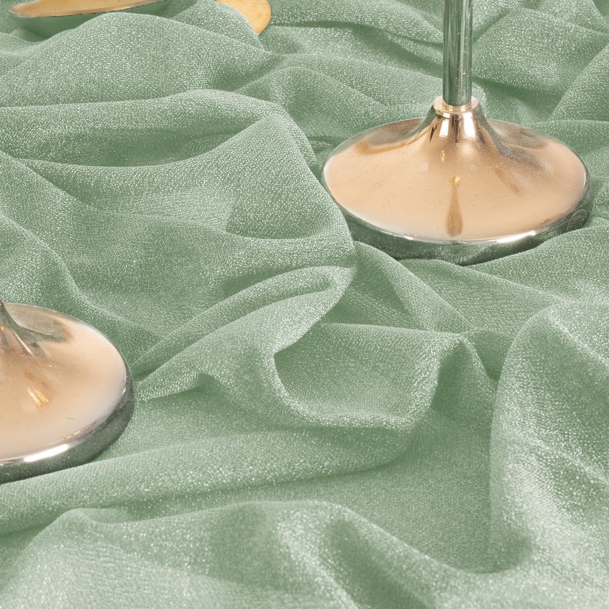 MLMW Wedding Arch Draping Fabric 1 Panel 29" x 20Ft Easter Sage Green Sheer Wedding Arch Backdrop Drapes Outdoor Curtain for Ceremony Party Background Ceiling Decor