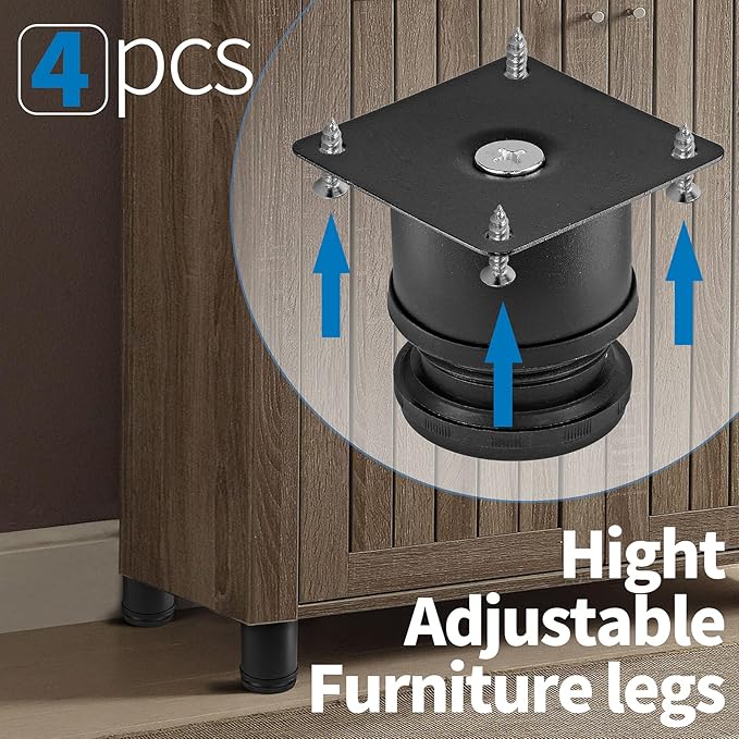 2 Inch Metal Furniture Legs Stainless Steel Adjustable Legs Black Metal Legs - Image 5
