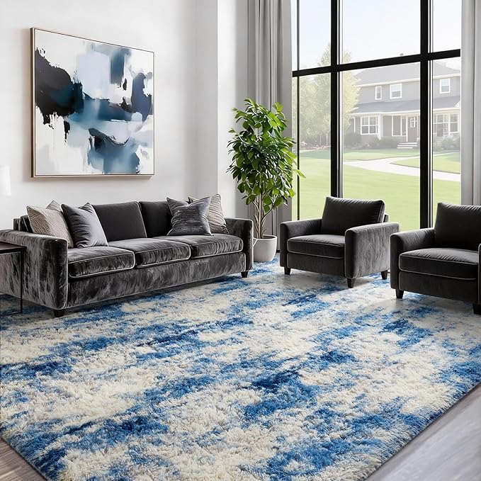 Ophanie 6x9 Blue and Gray Area Rugs - Image 3