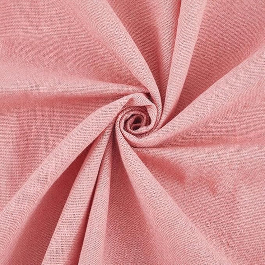 59.06 Inch Pink Linen Embroidery Fabric Needlework Cloth Soild Fabric by CABODYALS