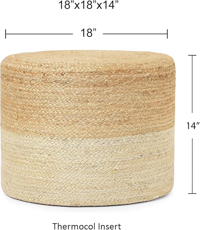 REDEARTH · Cylindrical Pouf Foot Stool Ottoman - Image 3