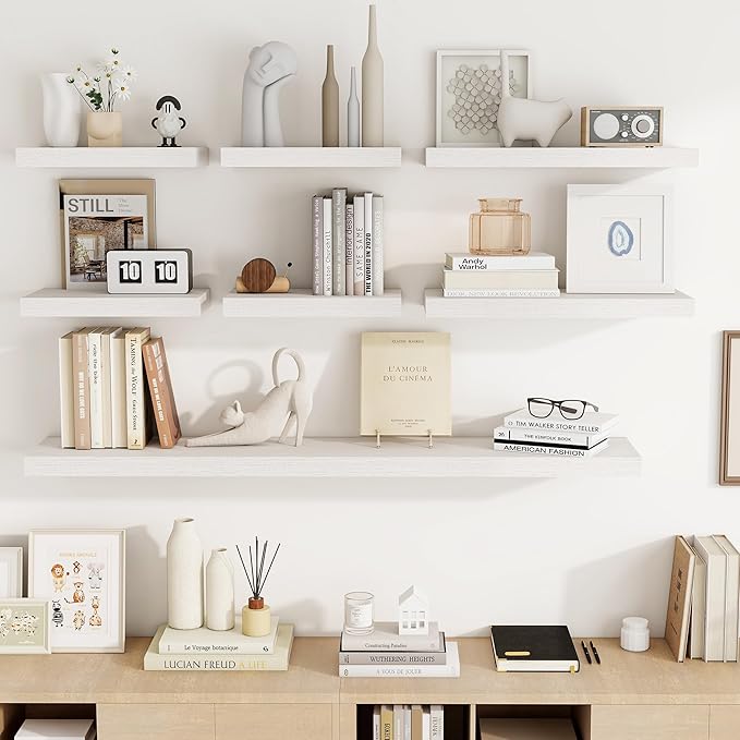 Acovy 16 Inch Floating Shelves, Wooden Shelves - Image 8