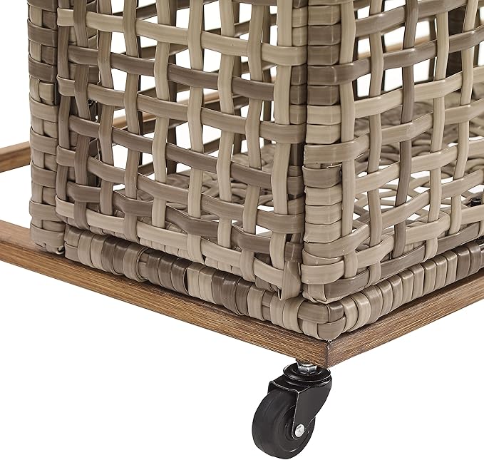 Crosley Furniture Ridley Wicker Outdoor Storage Pool Caddy - Image 10