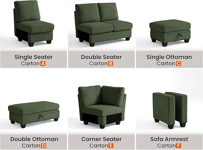 CHIC HOUSE Modular Sectional Sofa - Image 3