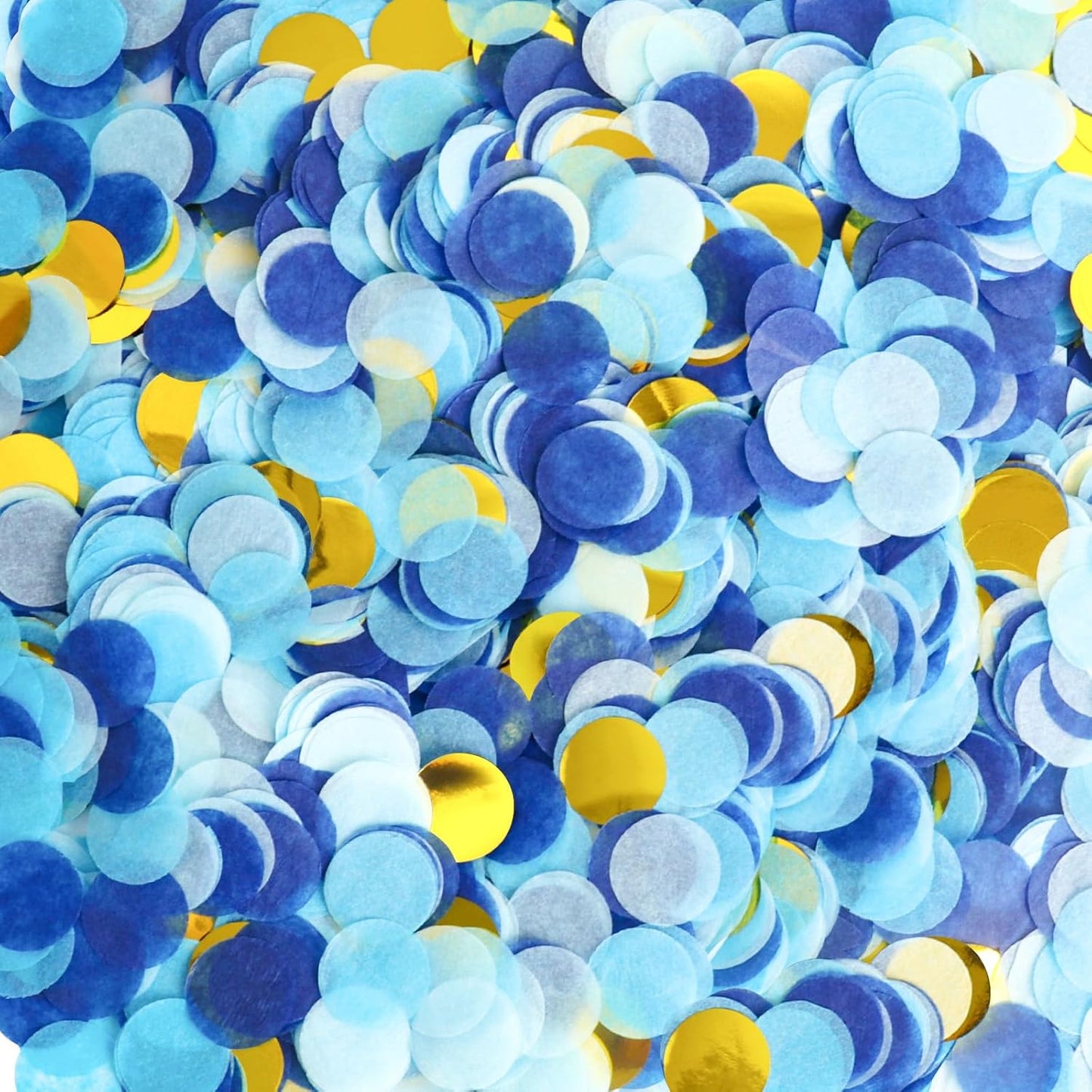 RYKOMO 10000 Pieces 1 Inch Round Tissue Paper 3.5oz Table Confetti Dots Blue Round Tissue Confetti for Craft DIY Scrapbooking Birthday Party Festival