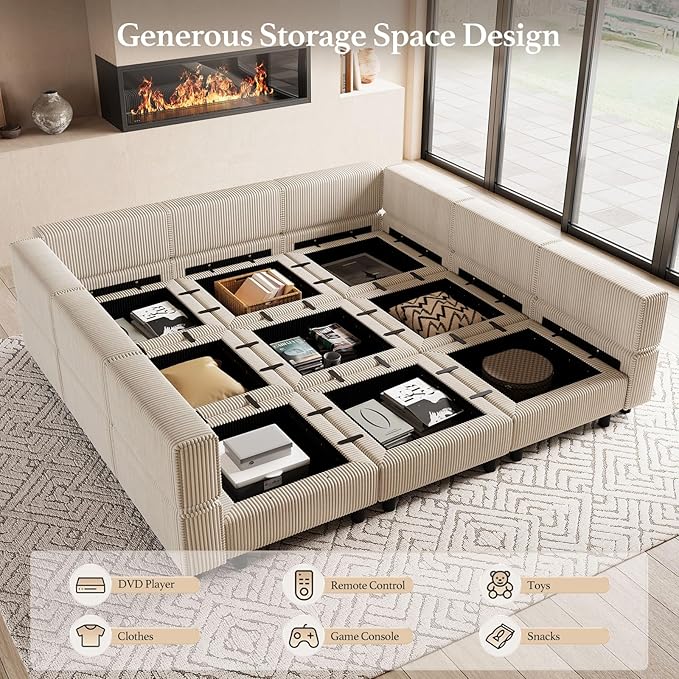 Belffin 9 Seats Modular Sectional Sofa - Image 3