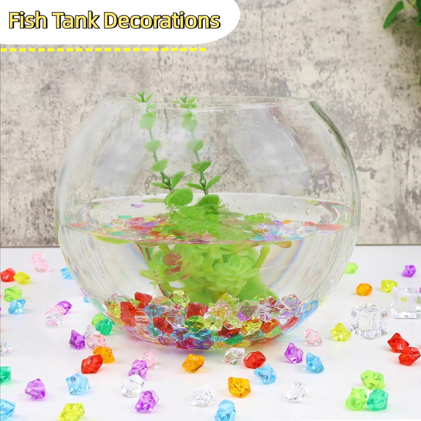 YATOJUZI 500pcs Fake Ice Cubes Pink Acrylic Crushed Rocks Vase Fillers Plastic Diamonds Gems for DIY Party Wedding Centerpiece Table Scatter Prop Display Decor 0.5" (Only Pink)