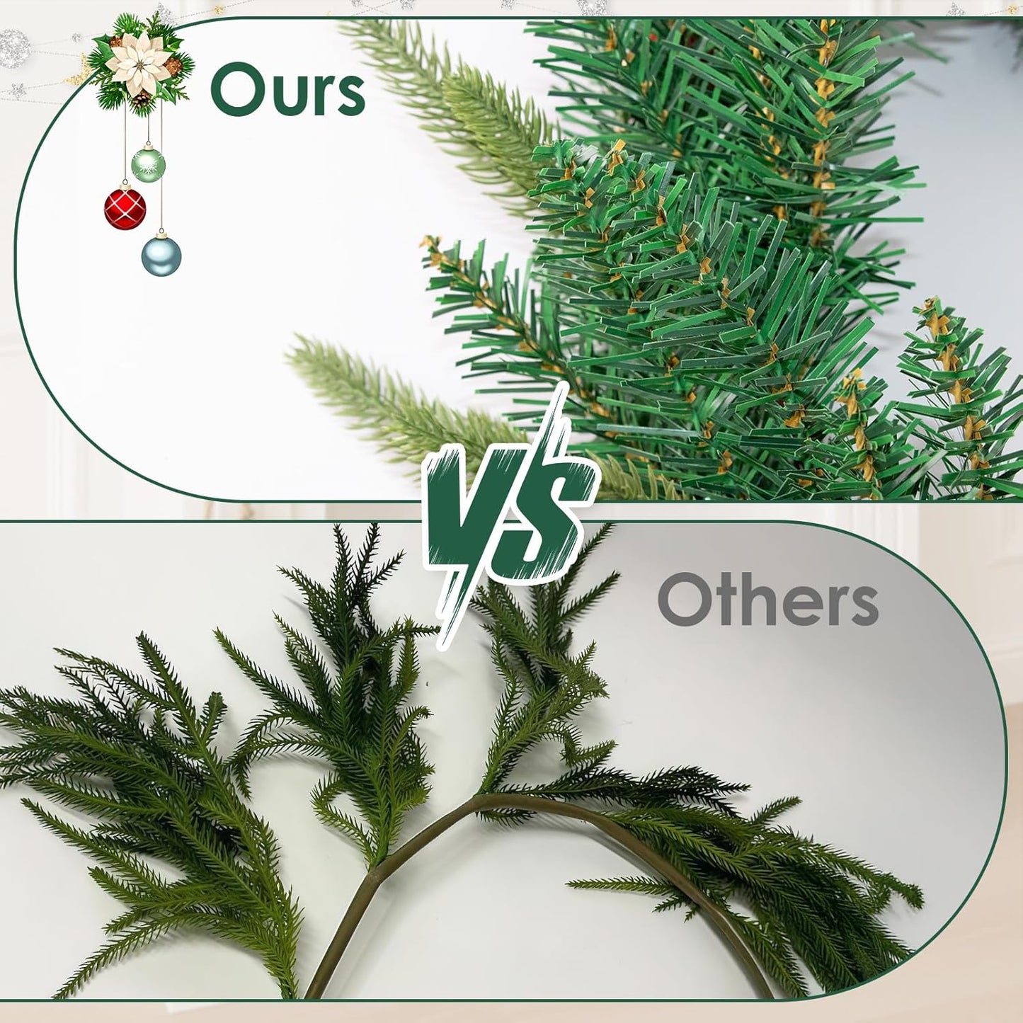 6FT Christmas Garland Artificial Norfolk Pine Tree Greenery, Cedar Cypress with Red Berries Pine Cones, Realistic Winter Holiday Mantel Fireplace Door Table Decor, Indoor Outdoor