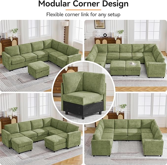 104'' V Shaped Modular Sofa, Sectional Couch - Image 6