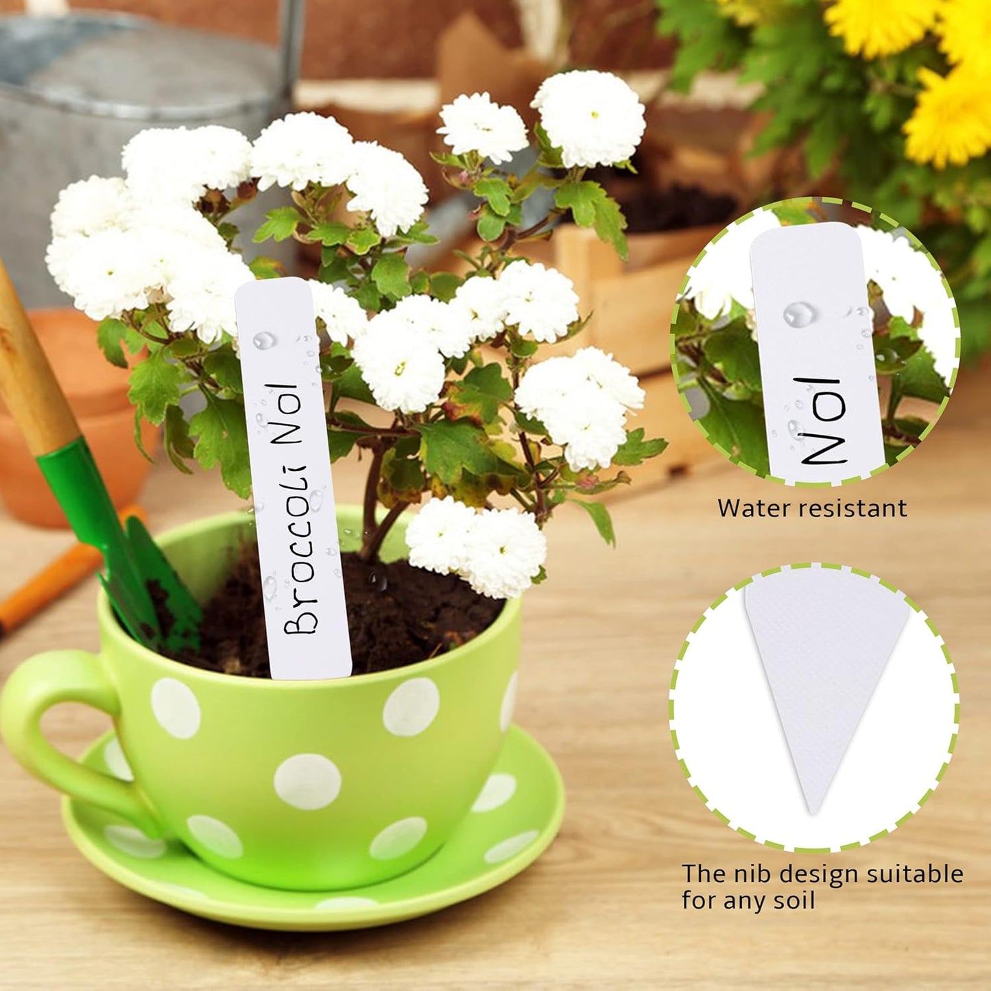 Plant Labels 4 Inch 500Pcs Plastic Plant Name Tags for Seedlings Garden Labels Markers Nursery Plant Tags Seed Labels Plant Label Stakes with Permanet Marking Pen Plant Markers for Outdoor Garden
