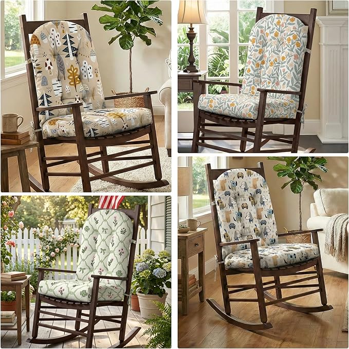 Custom Printing Rocking Chair Cushions Set - Image 7