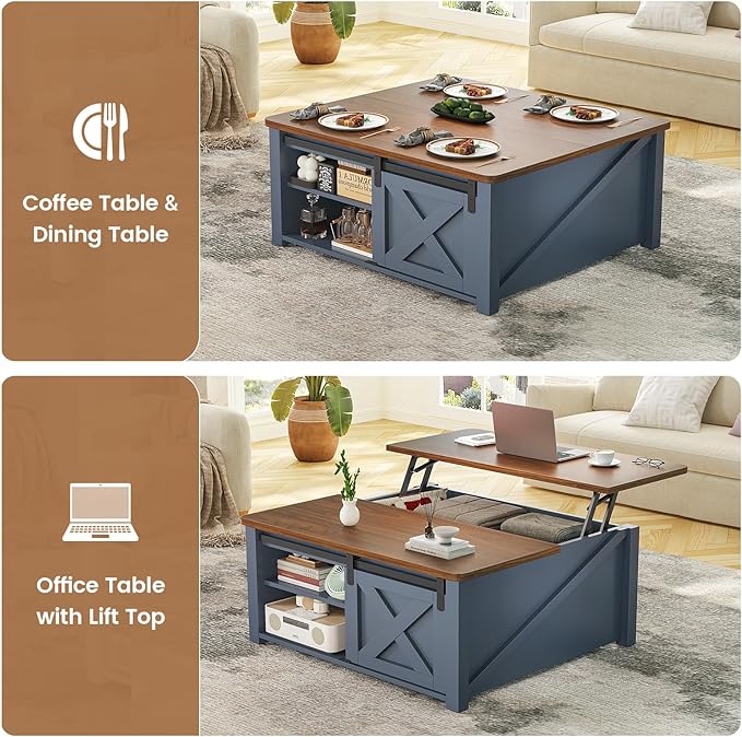 SEDETA 31.5" Lift Top Coffee Table - Image 4