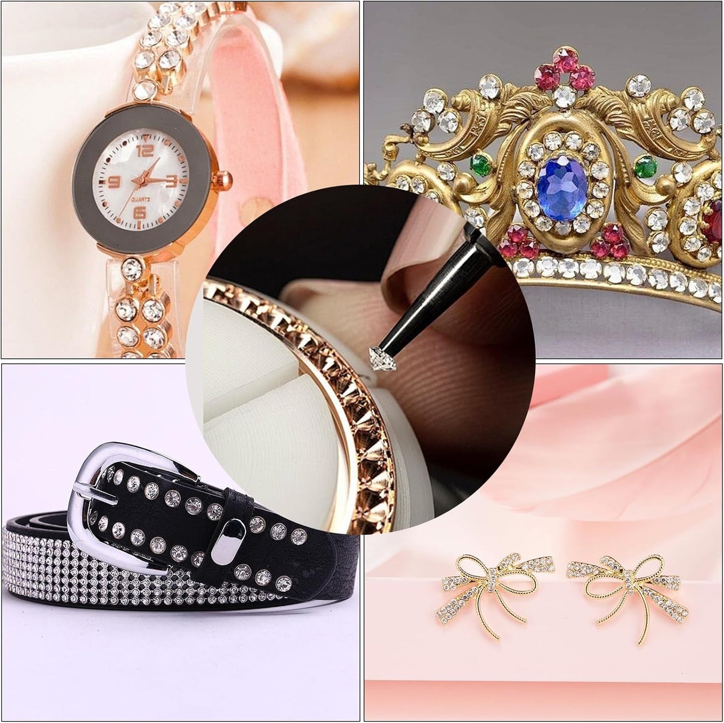 10000Pcs Crystal Acrylic Diamond Fake Gems Vase Filler, 4.5mm Faux Diamonds for Table Scatter Wedding Party, Bridal Shower, Birthday Decoration, Gold