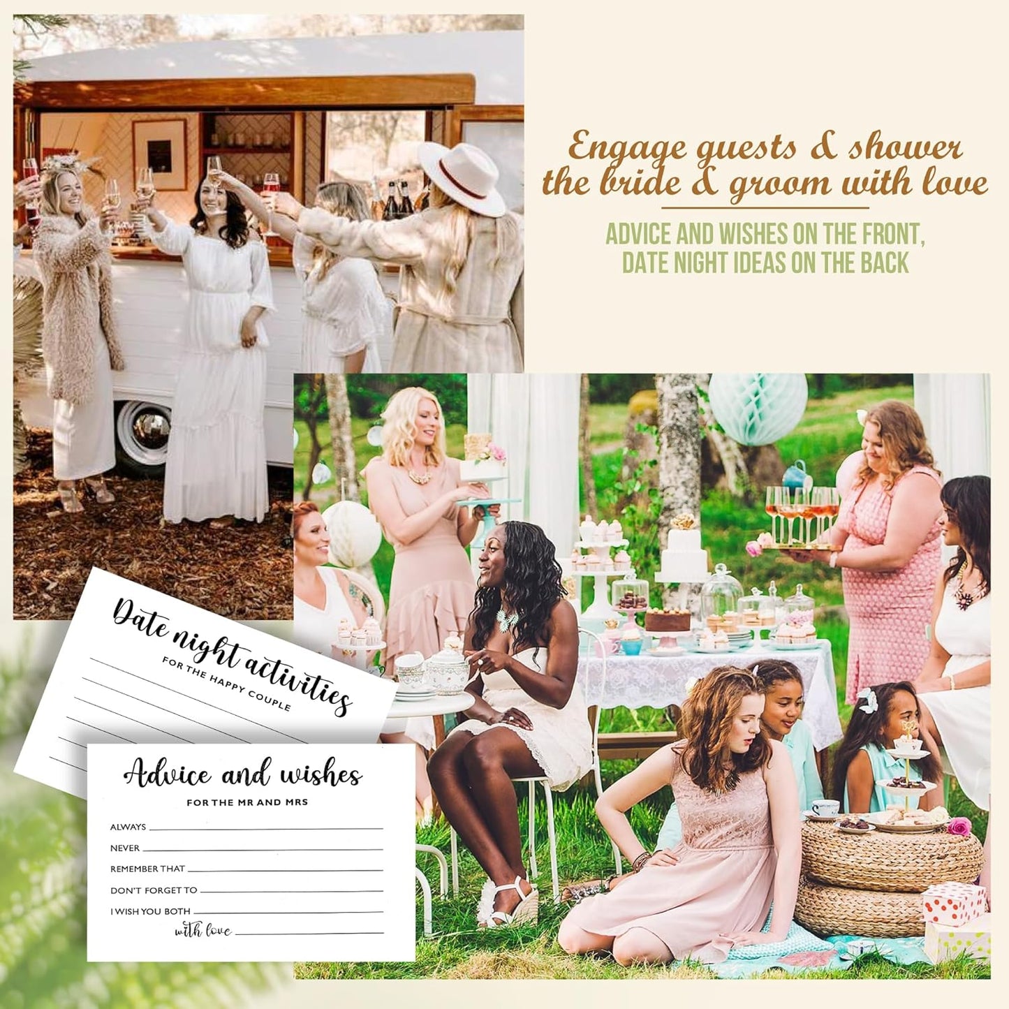 Advice And Wishes For The Mr And Mrs - Wedding Advice Cards For Bridal Shower Decorations, Hilarious Bridal Shower Games, Advice For The Groom And Bride Box, Wedding Games For Reception