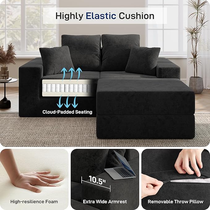Cloud Modular Sectional Sofa, Comfy Boneless Couch - Image 7