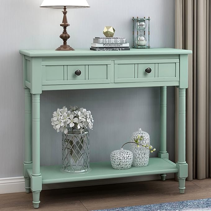 Merax Wood Sofa Table Console Table, Entryway Table Traditional Design - Image 3