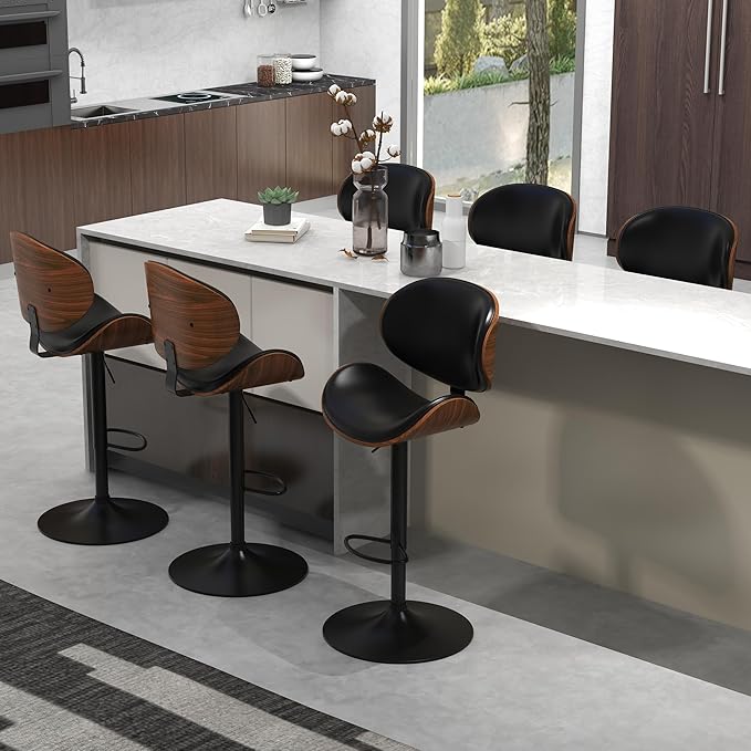 civama Bar Stools Set of 2 for Kitchen Counter, Adjustable Bar Height Chairs - Image 8