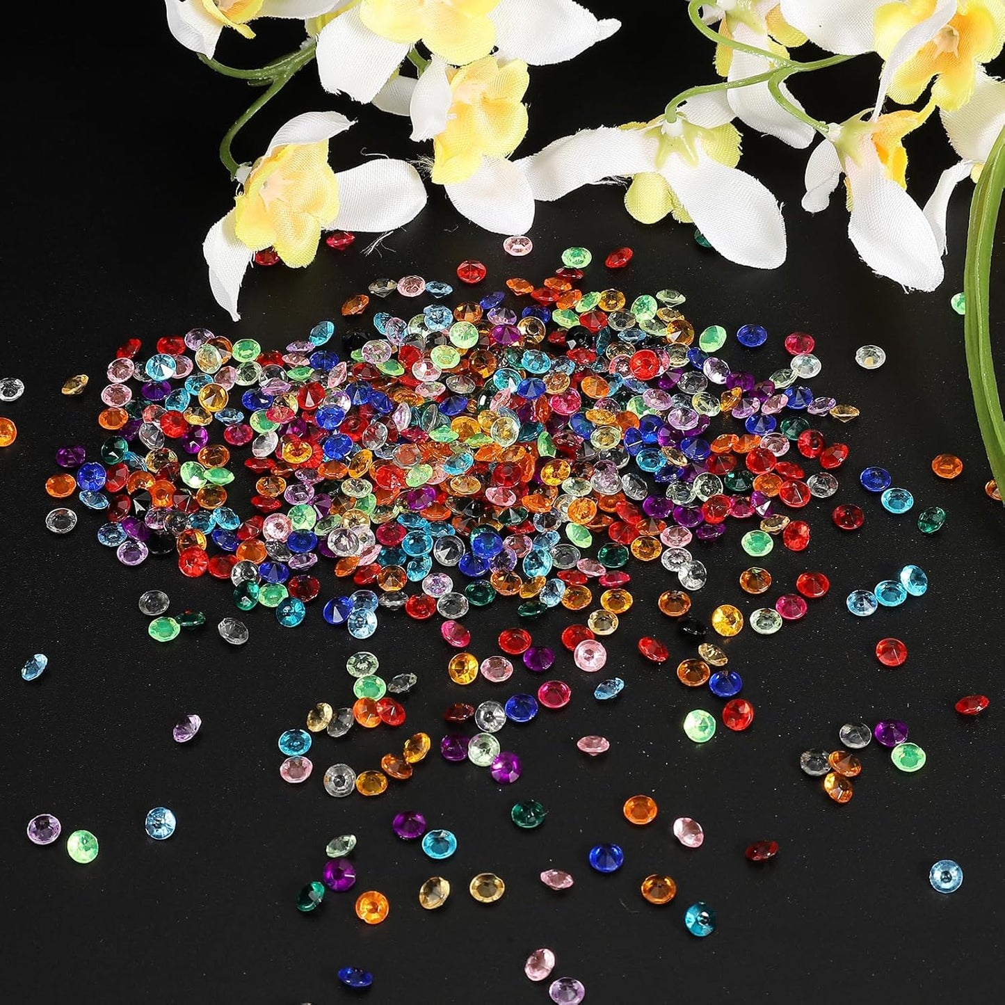 PATIKIL 10000 Pcs Wedding Table Scatter Confetti Crystals 4.5mm Acrylic Diamonds Vase Fillers Gems for Table Centerpiece Decorations Party Vase Beads, Light Blue