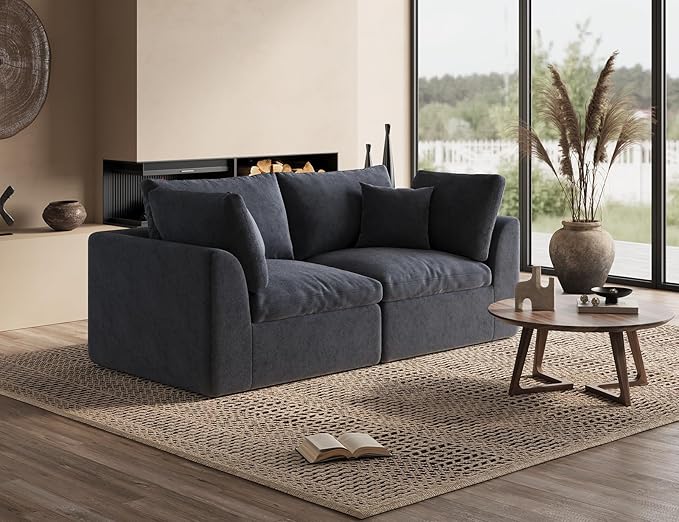 ohllob 78.9" Loveseat Sofa, Cloud Boneless Couches - Image 6