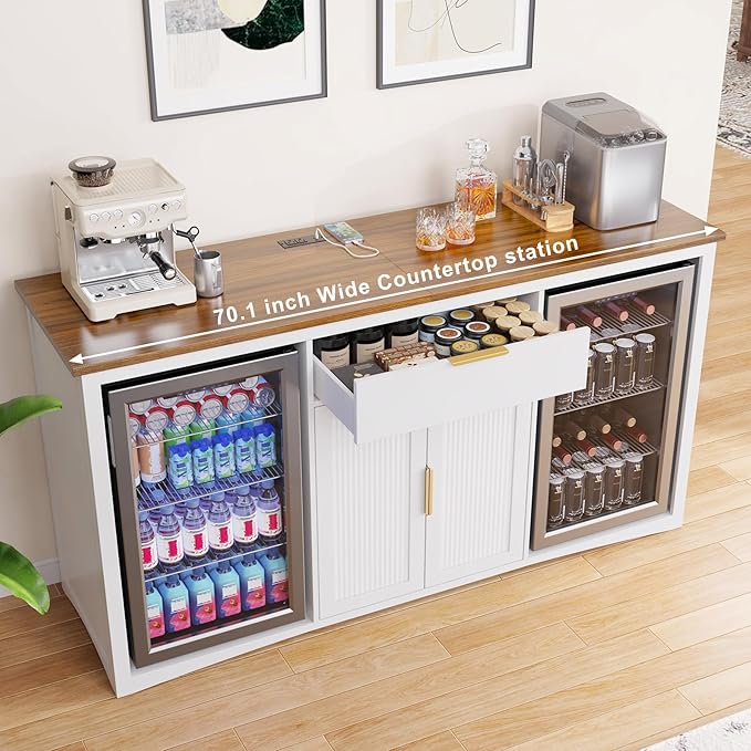 GDLF 70.1" Long Coffee Bar Cabinet - Image 8