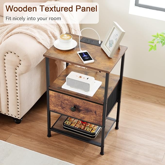 LOAKEKEL Night Stand Set 2, Nightstand - Image 8