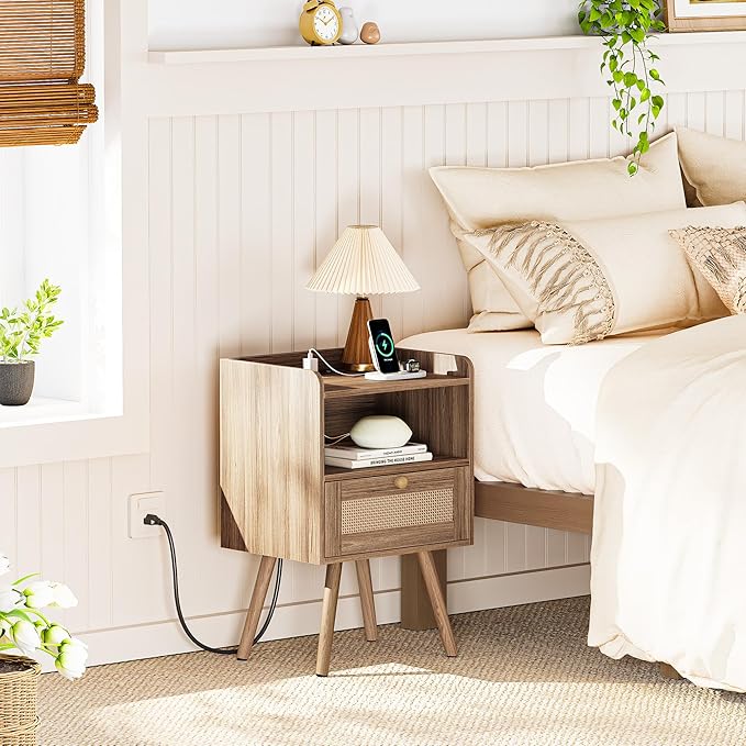 SUPERJARE Nightstands Set of 2, Night Stands - Image 2