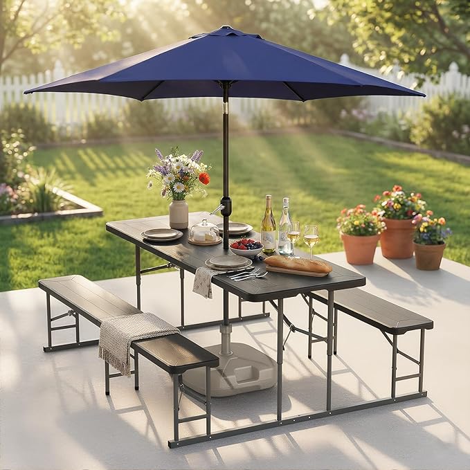 VINGLI Folding Picnic Table and Bench Set - Image 7