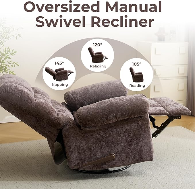 Oversized Swivel Rocker Recliner - Image 4