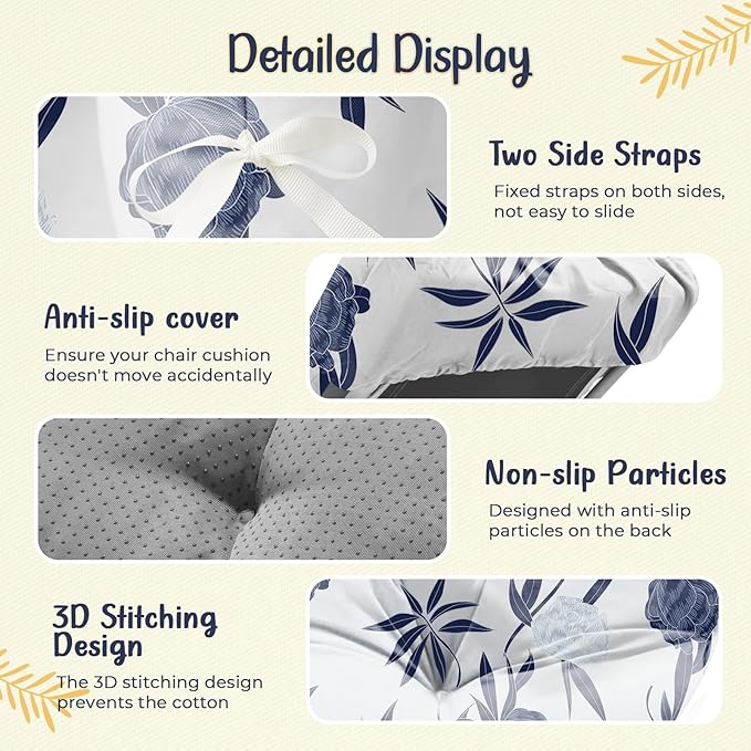 Outdoor Chaise Lounge Chair Cushion 75.1 x 22.8 x 4.7 Inches 100% Waterproof - Image 4