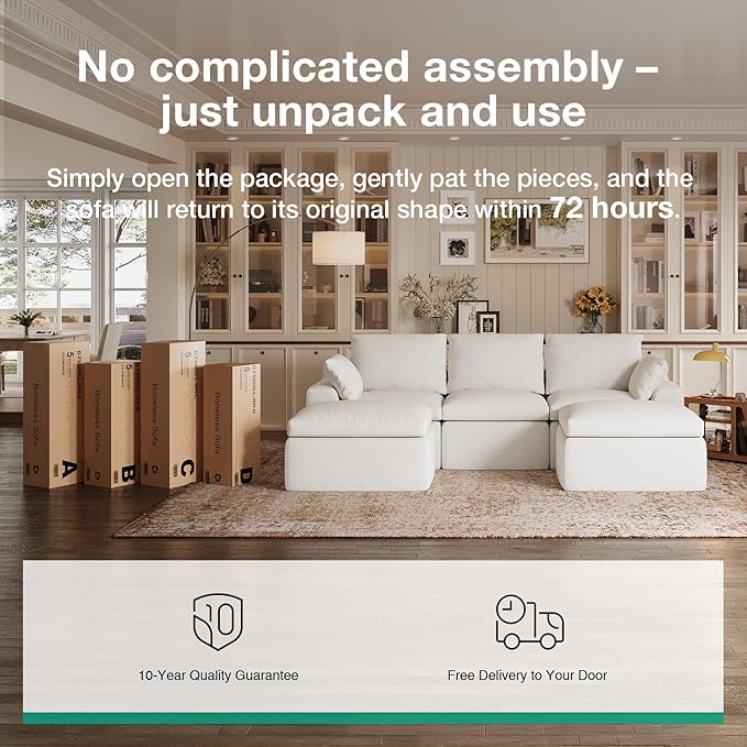 Novilla Modular Cloud Couch, Modern Sectional Sofa - Image 20