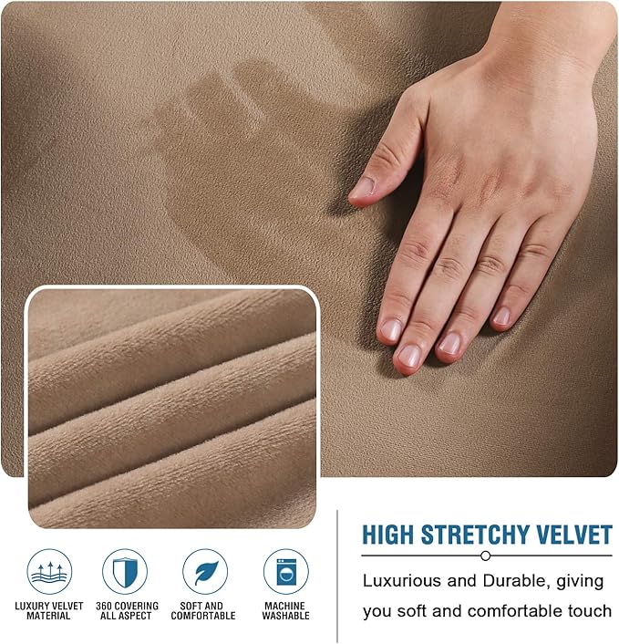 H.VERSAILTEX Real Velvet Futon Cover Armless Sofa Covers Sofa Bed Covers - Image 3