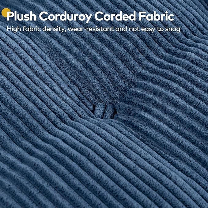 Convertible Corduroy Floor Sofa, 3-in-1 Folding Lazy Sofa Bed - Image 6