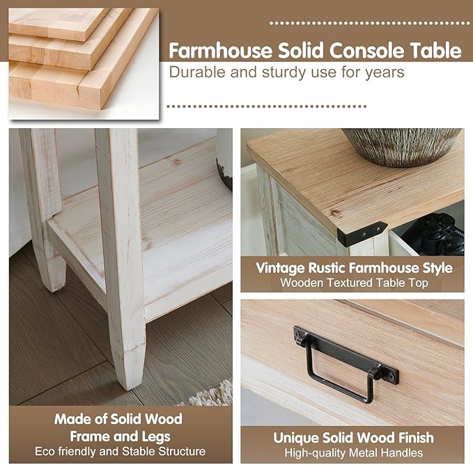RUSTOWN Farmhouse Console Table - Image 5