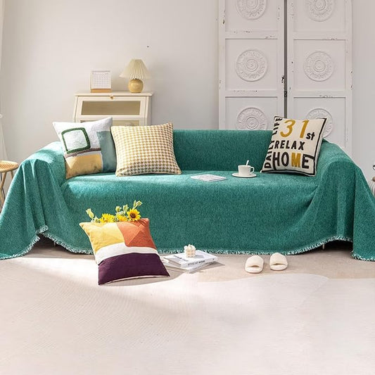 VClife Couch Cover for Pet, Bohemian Teal Sofa Cover for Dog, Thick Chenille by VCLIFE