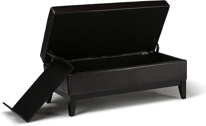 SIMPLIHOME Oregon Storage Ottoman Bench - Image 5