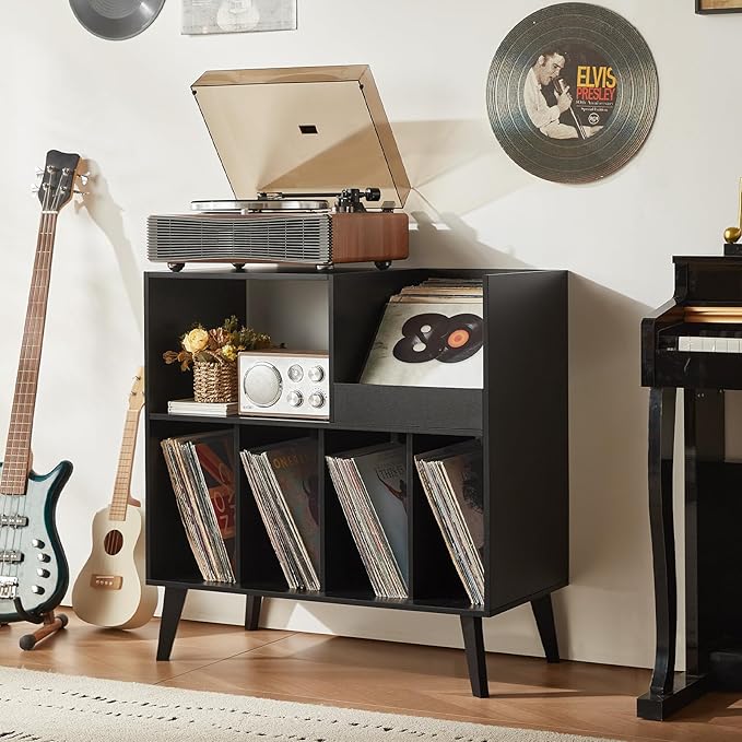 LELELINKY Large Record Player Stand, Turntable Stand - Image 9