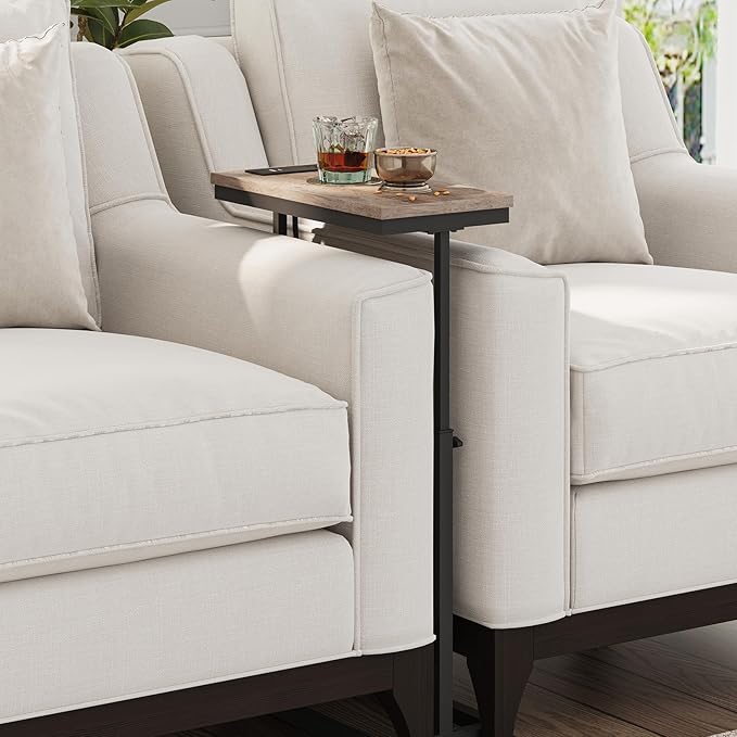 TUTOTAK End Table with Charging Station, Side Table, Tall Couch Table, Sofa - Image 8