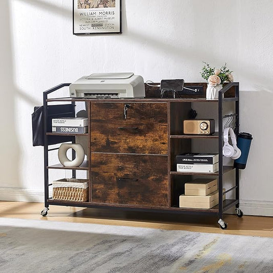 45" File Cabinet for Home Office, Mobile Office Storage Cabinet by Layburstofficefurnitureexpert