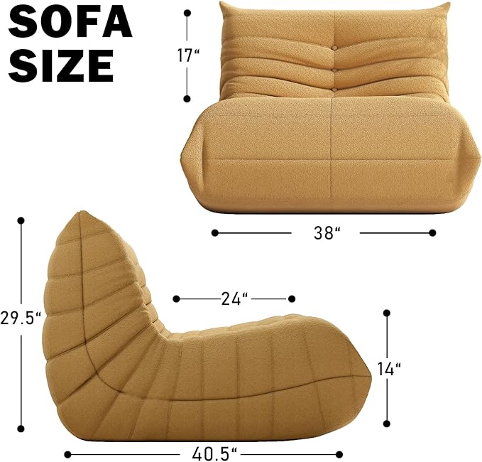 YVDNHP Bean Bag Chair, Memory Foam Bean Bag Sofa Large Bean Bag Chair - Image 2