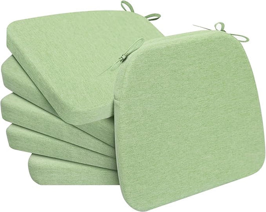 AAAAAcessories D-Shaped Chair Cushions, Machine-Washable Cover, Pear Green by AAAAAcessories