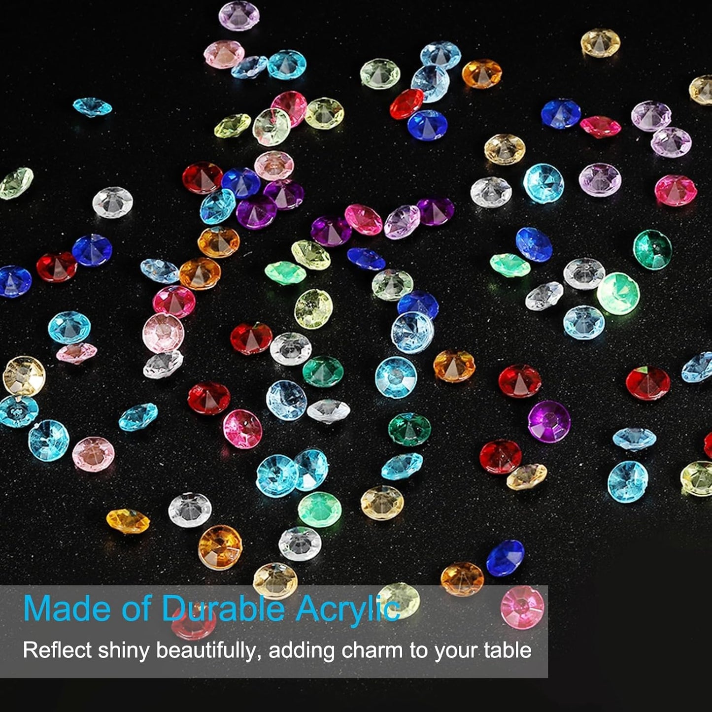 PATIKIL 4000 Pcs Wedding Table Scatter Confetti Crystals 6mm Acrylic Diamonds Vase Fillers Gems for Table Centerpiece Decorations Party Vase Beads, Mixed Colors