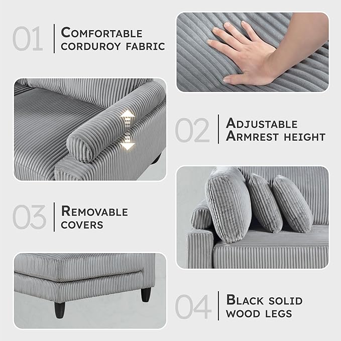 Lexicon 120 Inch Modular Sectional Sofa - Image 3