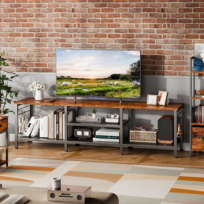 Furologee TV Stand for TVs up to 70 Inch, 63 Inch Entertainment Center - Image 5