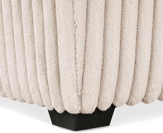 Furniture of America Lennox Modern Chenille 17-inch Square Storage Ottoman - Image 16