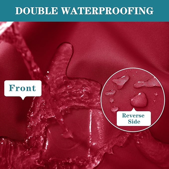 Outdoor Chaise Lounge Cushion Set of 2, Fadesafe Water-Repellent Lounge Deck - Image 3