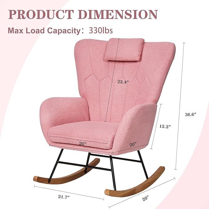 VECELO Rocking Chair Nursery - Image 2