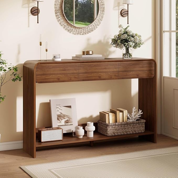 Nasonet Mid Century Modern Console Table, Entryway Table by Nasonet