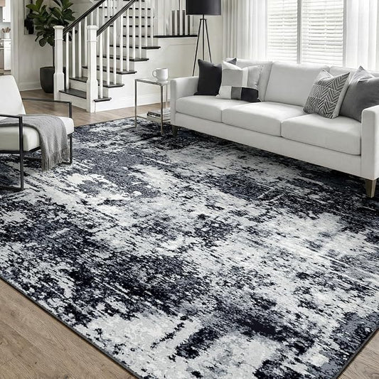 RELEANY Washable Area Rugs 6'x9' Non-Slip Modern Abstract Soft by RELEANY